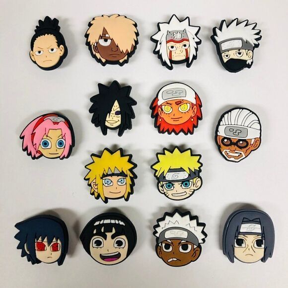 14pc Naruto Shoe Charms - Multiple Characters, Croc Accessories - Picture 1 of 1